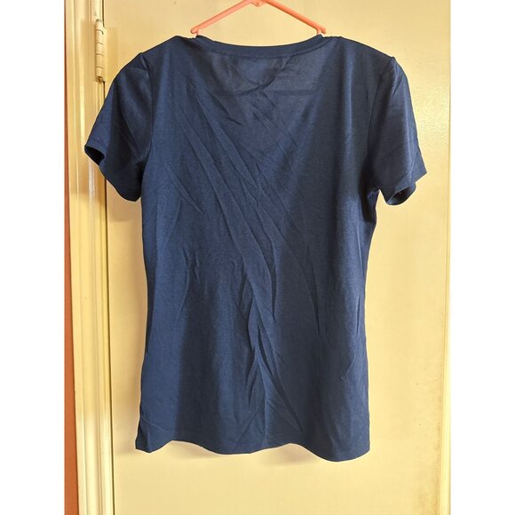 Nike Womens Astros Dri-Fit Tee Athletic Cut V-Neck Navy S MLB Genuine Merchandis - Picture 5 of 5